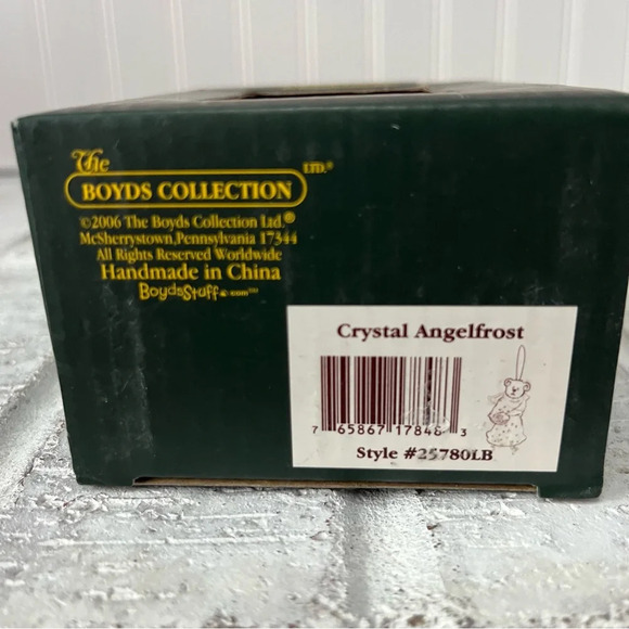 Boyds Bears Longaberger Exclusive Crystal Angelfrost Bearstone Christmas Ornamen - Picture 10 of 11